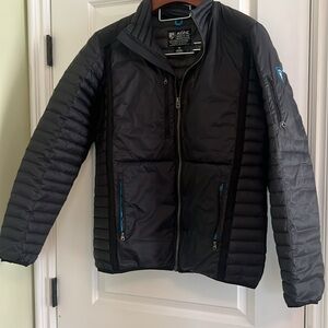 Kuhl Black Puffer with Contrast Blue Lined Pockets